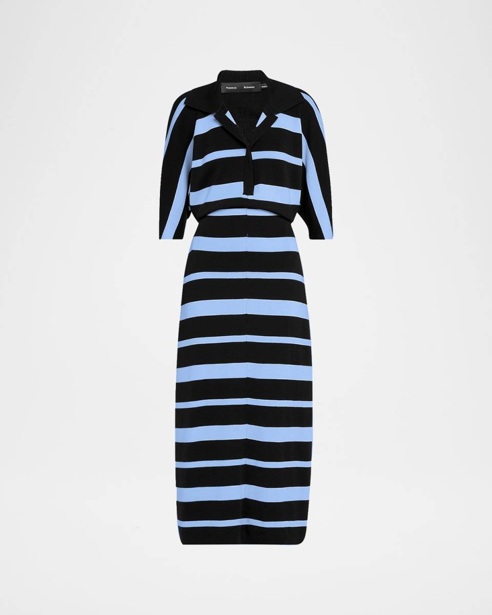 Solana Polo Stripe Superfine Merino Wool Dress